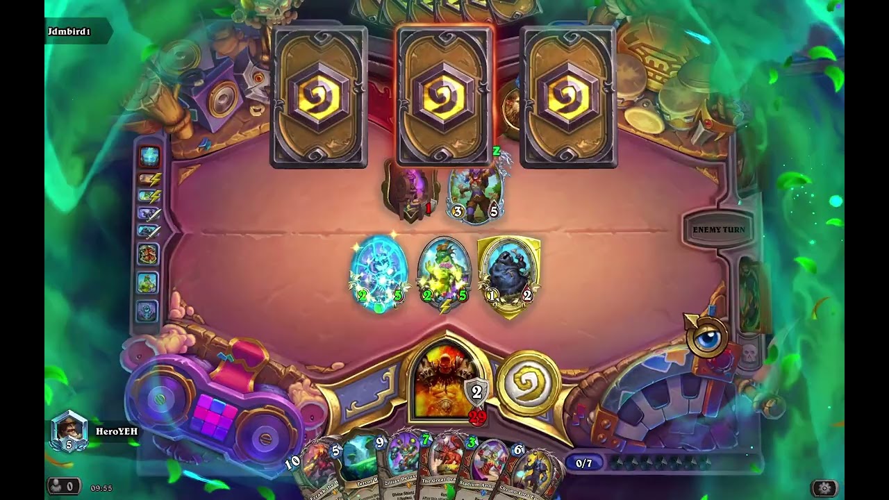 Hearthstone: Stadium Announcer equips Trusty Fishing Rod vs Remote Control