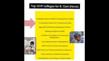 Top 10 IP University colleges for bcom (hons) #shorts