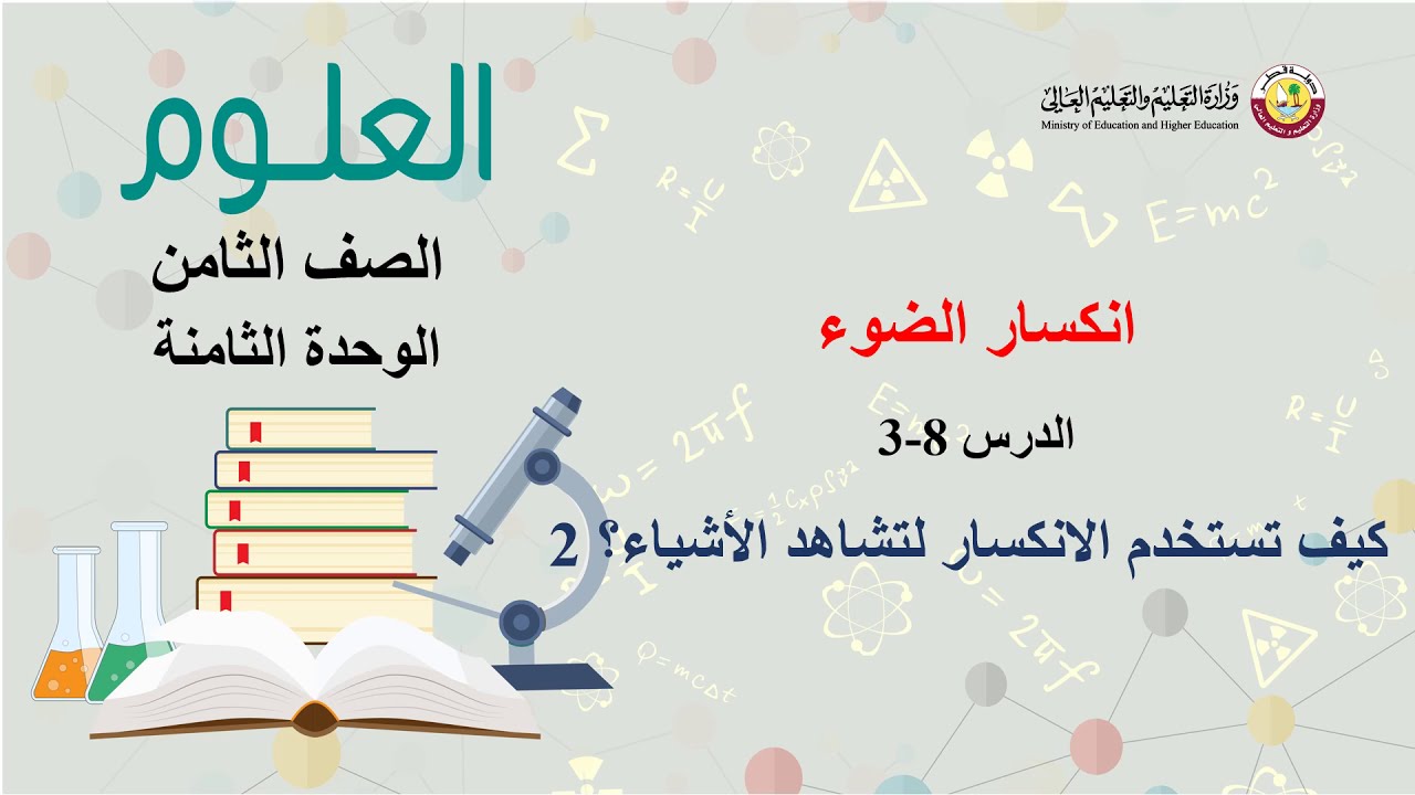 الصف الثامن   العلوم   كيف تستخدم الانكسار لتشاهد الأشياء ؟ 2