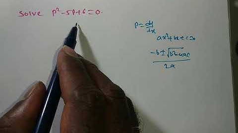 Equation Solvable for P  Problems video 1