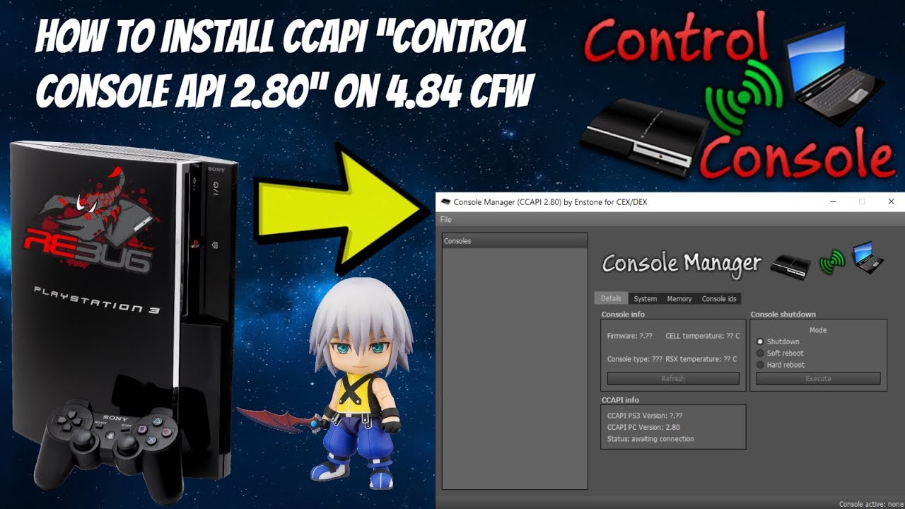 How To Install CCAPI "Control Console API 2.80" On 4.84 PS3 CFW CEX/DEX!  [Jailbreak Tutorial] - YouTube