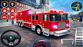 Fire Truck City Rescue Simulator - US Emergency 911 Ambulance Driving 3D : Android Gameplay screenshot 5