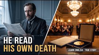 The Man Who Read His Own Death | Alfred Nobel's Story | Learn English Through Story