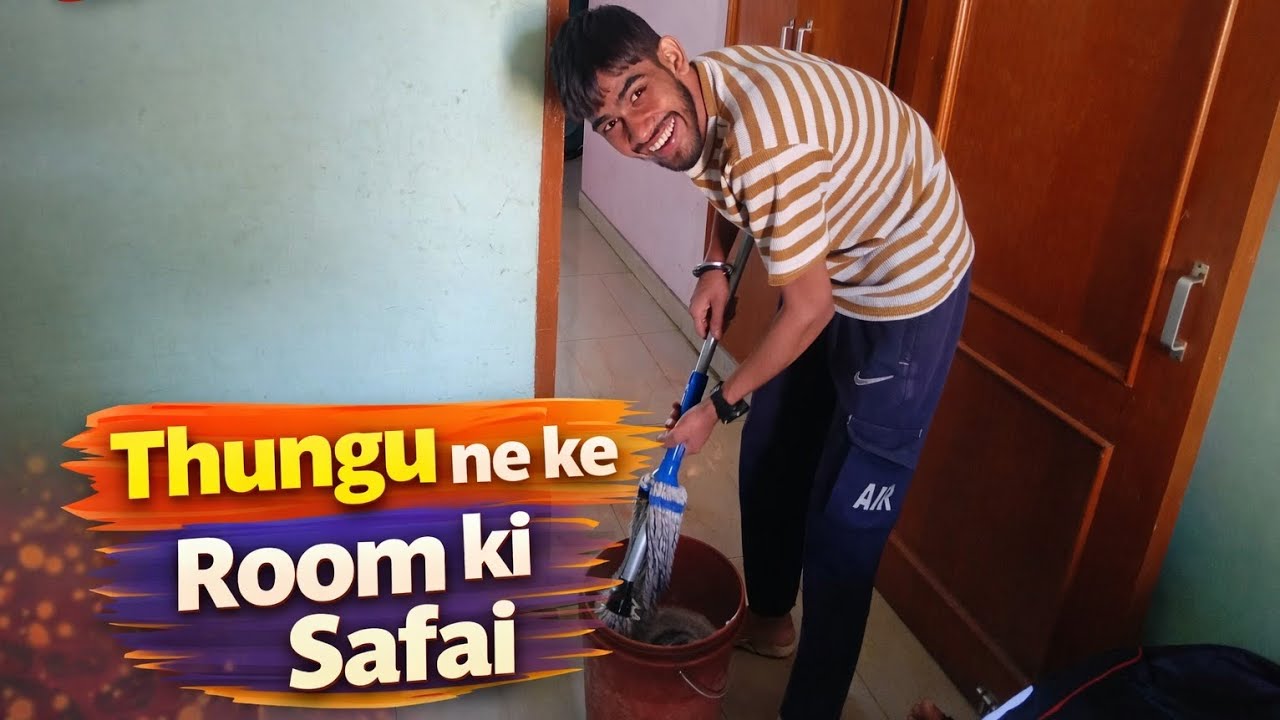 Thungu ne ke room ki Safai 🤪#sauravpandit #minivlog 