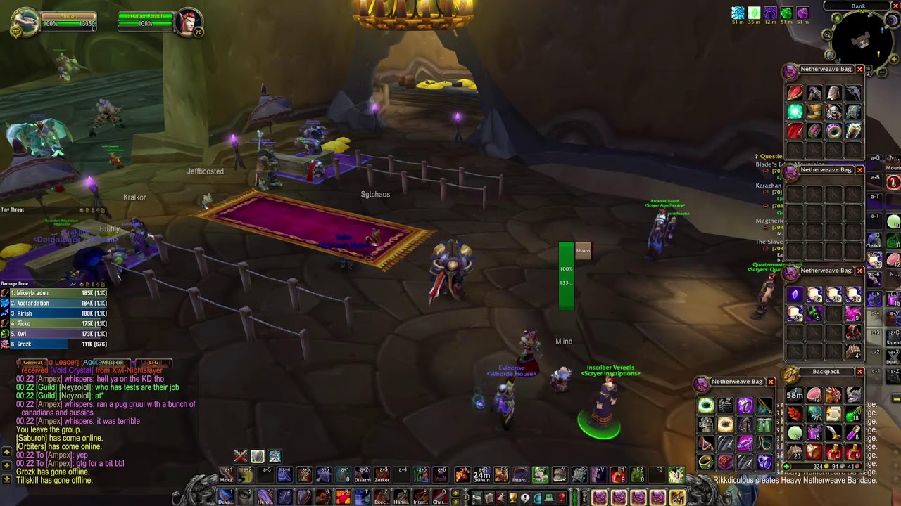 WoW TBC #1 - Prot Warrior - Heroics Spam + Karazhan