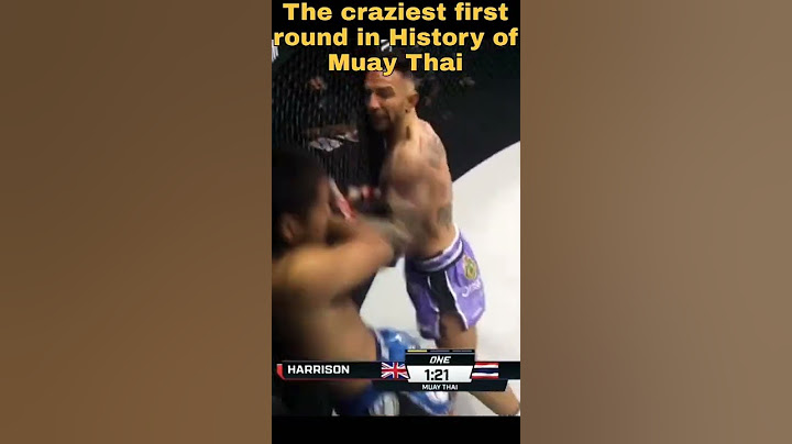 5 insane knockdowns in just 1 round! || Harrison vs. Muangthai #shorts