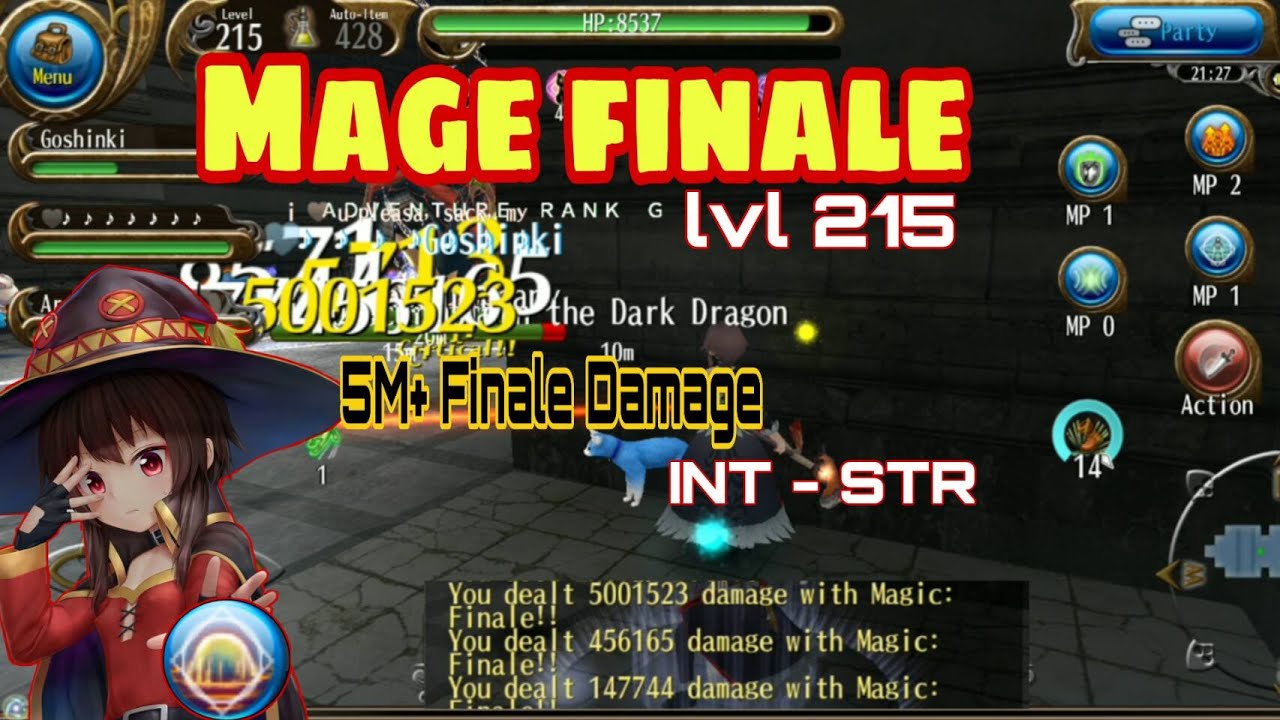 Toram Online Mage Finale Critical Build 5M+ Damage INT STR