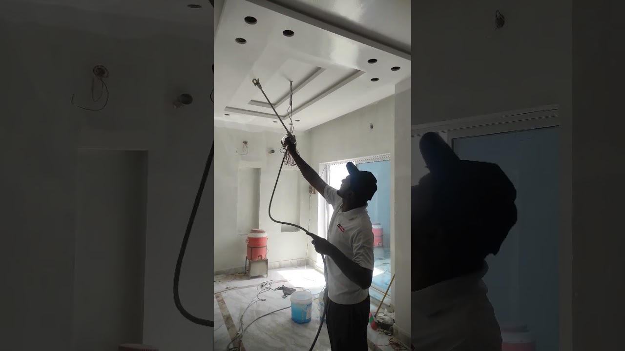 Airless Painting Machine in Pakistan / Ready living room with airless.