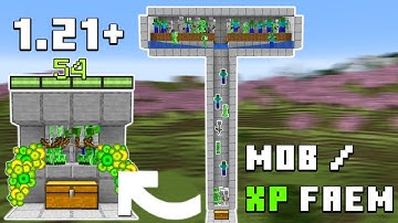 EASY MOB And XP Minecraft FARM 1.21+ (Without Mob Spawner)
