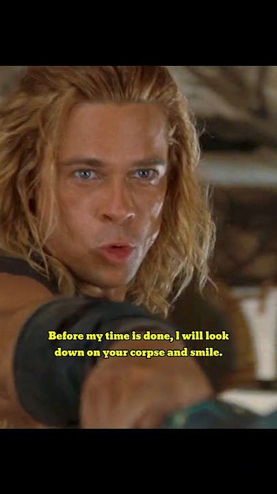 Mighty Achilles, silenced by a slave girl. #troy #achilles #bradpitt #briancox #greekmythology