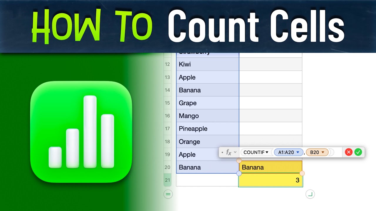 Ios Count Number COUNTIF in Apple Numbers on Mac – Easy Step-by-Step Formula Guide - YouTube