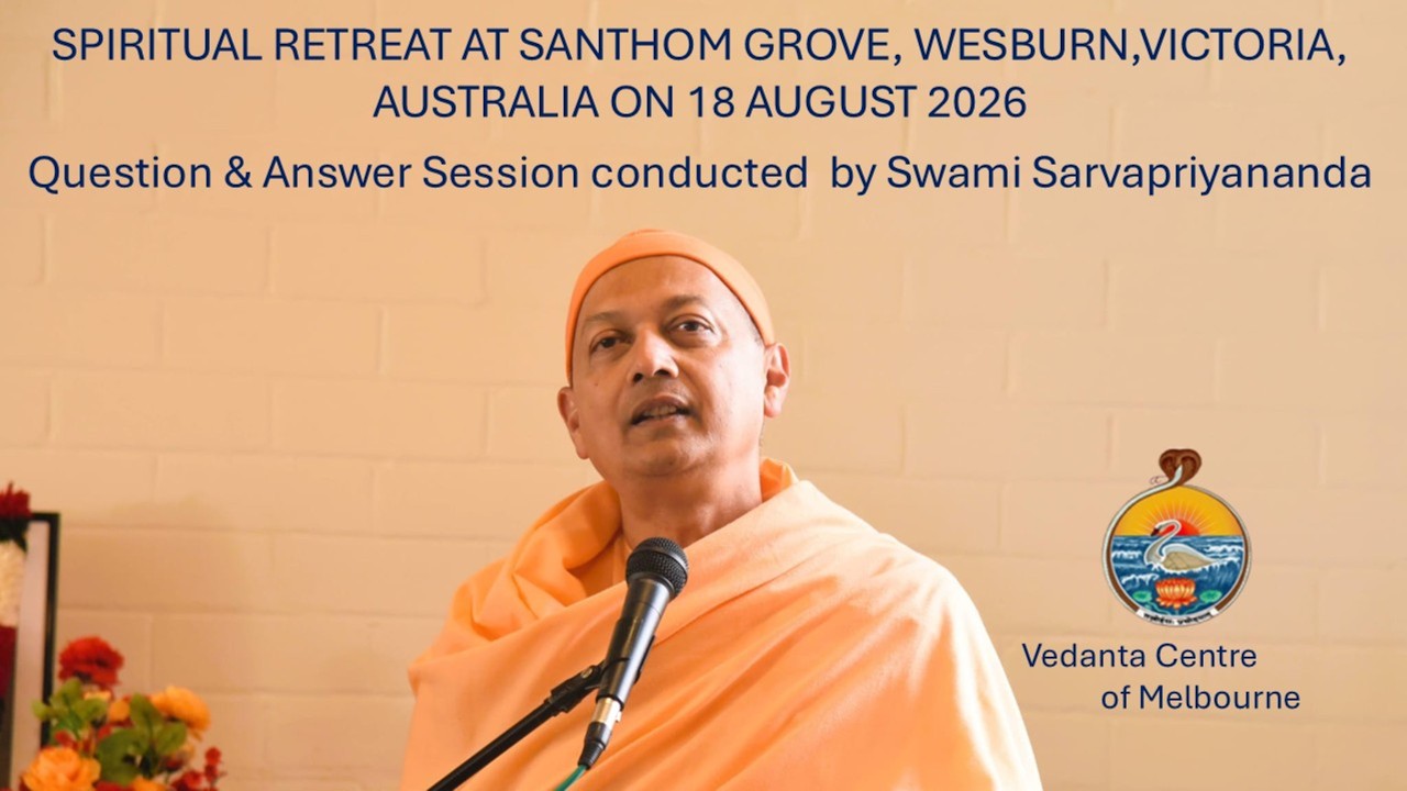 Question and Answer Session with Swami Sarvapriyananda.
