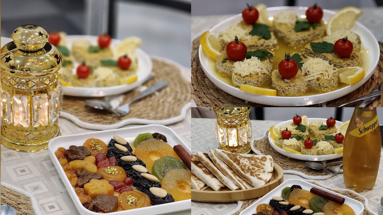 طاولة الثاني من رمضان مع وصفتين بنفس المكونات تختصري الوقت و الجهد