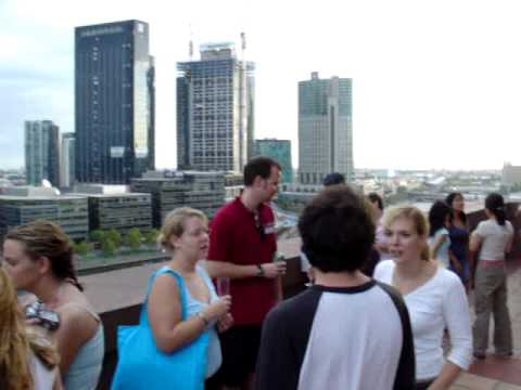 Outside Victoria University, the City Flinders campus was an amazing view of the city (2005)!