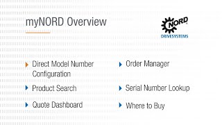 myNORD Overview: Direct Number Configuration | NORD Gear Corporation