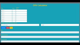 GPA Calculator In JavaScript With Source Code | Source Code & Projects screenshot 1