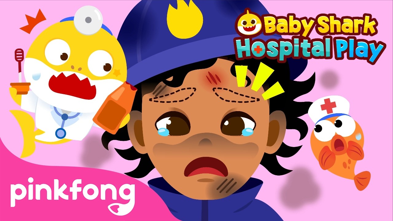 OUCH! The Firefighter Is Hurt 🧑‍🚒 | Baby Shark's Hospital Play | Pinkfong Official