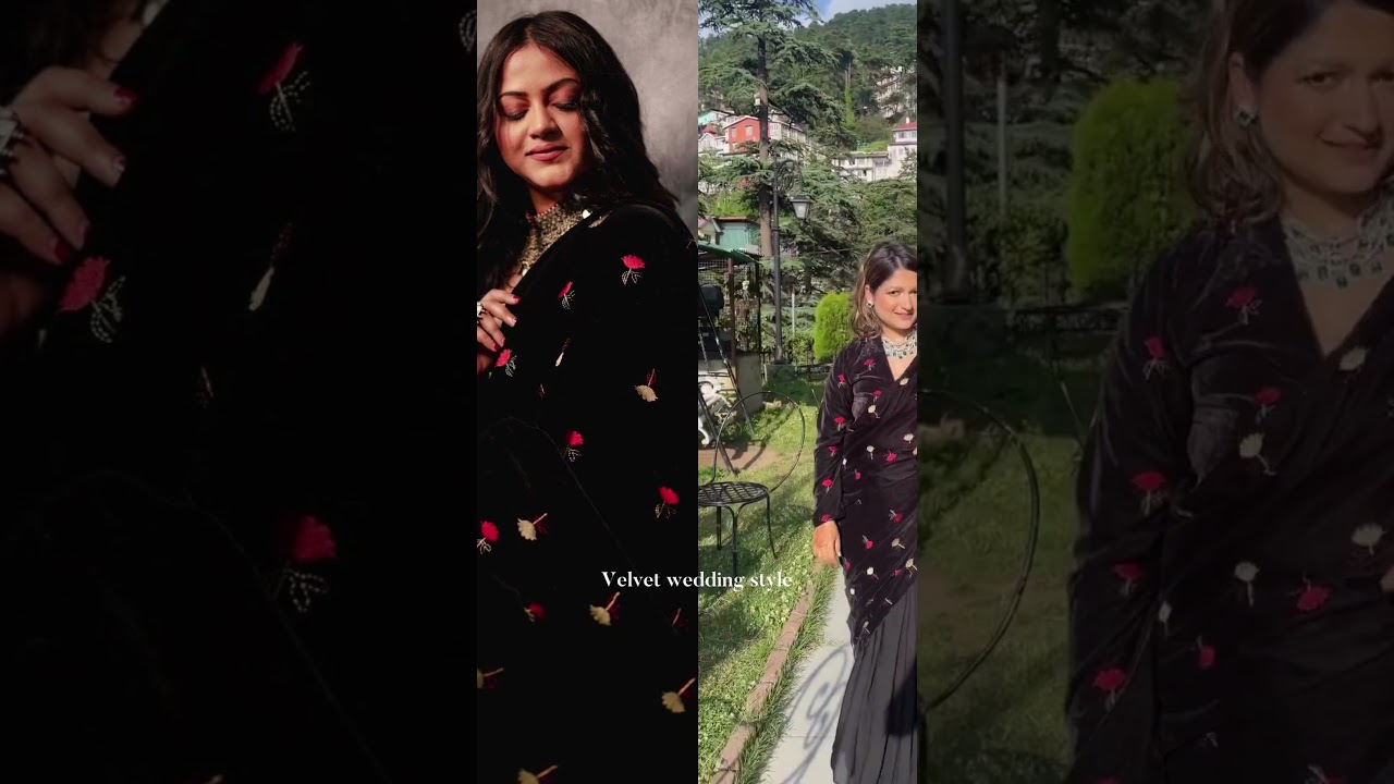 Velvet Wedding Styles-  Saree to inspire a timeless look 