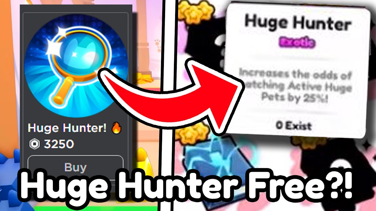 New Huge Hunter Gamepass Is FREE?! In Pet Simulator 99! YouTube