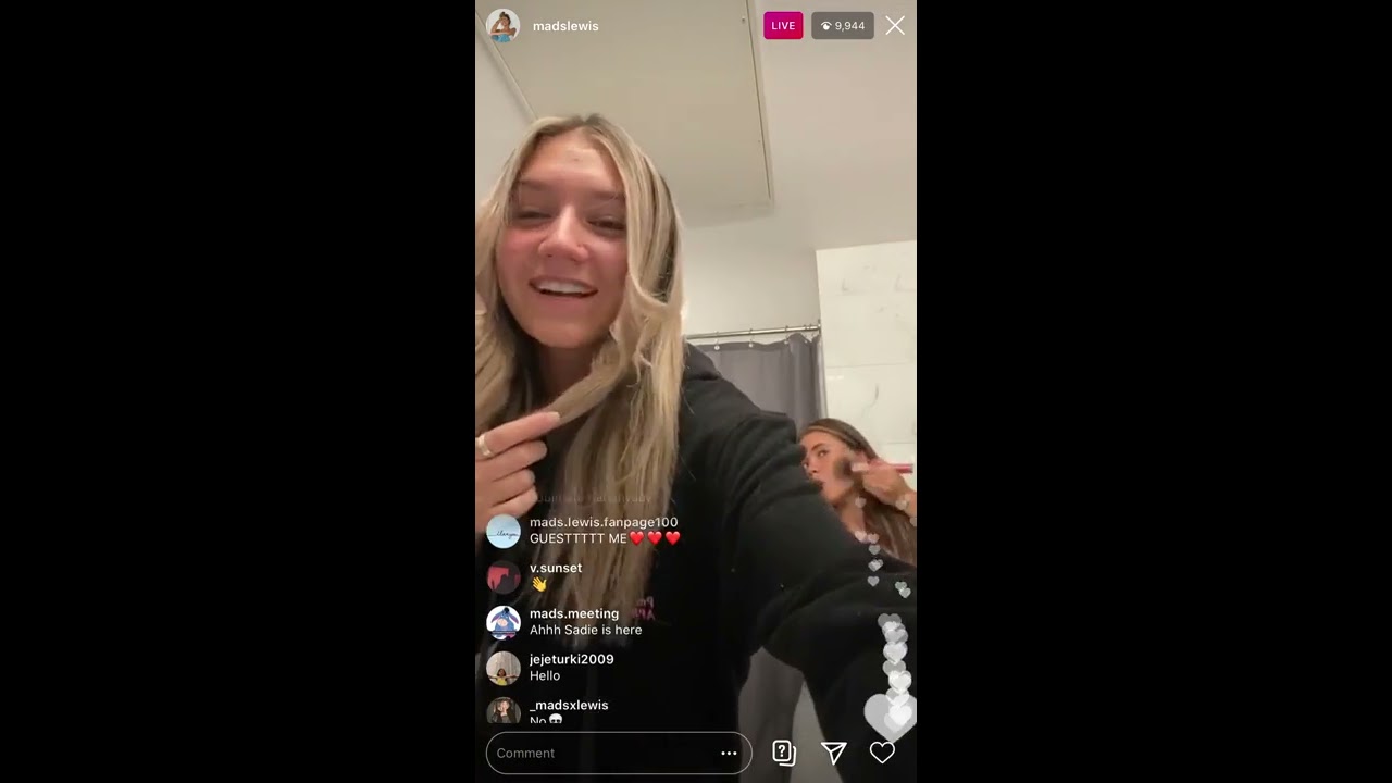 Mads Lewis Instagram Live with Nessa Barrett June 26