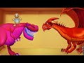 Dinosaur T-rex vs Red Cooper Dragon - Kick The Buddy