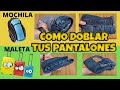 Como doblar pantalones para mochila, maleta o cajones 👖| Trucos | El Mago 2.0