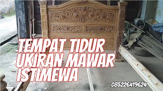 Mebel Jepara Tempat Tidur Ukiran Mawar Kelas 2 Istimewa