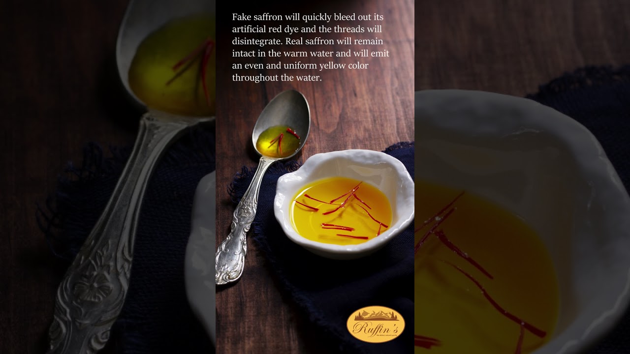 How can I measure the quality of saffron ? Ruffin's Kashmir saffron