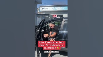 Alex Pereira ran into Sean Strickland 🤣 (via alexpoatanpereira/IG) #shorts