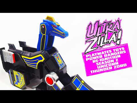 PLAYMATES TOYS POWER RANGERS RE-IGNITION SEASON 2 UNICORN COMBINABLE THUNDER ZORD | Review 2745