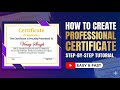 MS Word me Professional Certificate kaise banaye 🏆Step-by-step | Hindi | Beginner Friendly
