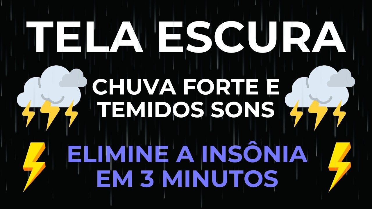 Chuva e Trovoadas Calmantes para Dormir | Sons Naturais para Aliviar o Estresse