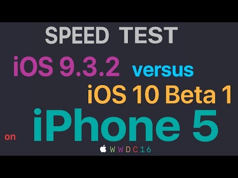 iPhone 5 : iOS 9.3.2 vs iOS 10 Beta 1 Build 14A5261v Speed Test