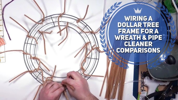 How to Wire a 14 inch Dollar Tree Wreath Frame 