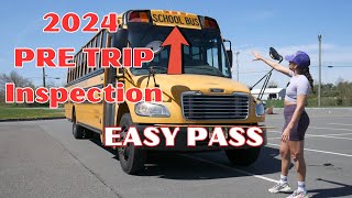 2024 School Bus Endorsement Road Test || CDL PreTrip Inspection Demo