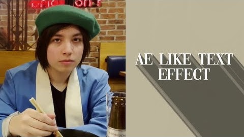 Ae like text effect // funimate