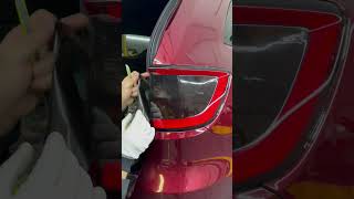 Taillights Tinting Dodge Durango with Luxe’s LightWrap Dark Smoke #tutorial #windowtint #satisfying