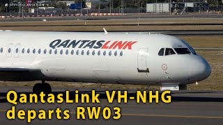 32 years since first flight - QantasLink (VH-NHG) departs RW03 at Perth Airport.