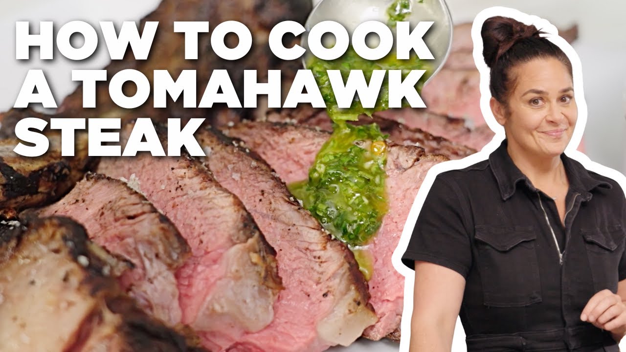 Antonia Lofaso Teaches Alison Victoria to Cook a MASSIVE Tomahawk Steak and Vegas Shrimp Cocktail