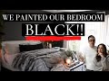 We Painted Our Bedroom BLACK!! EXTREME MODERN BEDROOM MAKEOVER + HOLIDAY TOUR | HOUSE OF VALENTINA