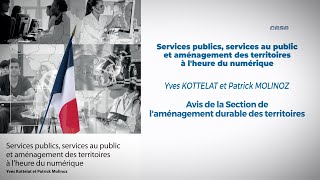 Services publics, services au public et aménagement des territoires à l'heure du numérique - cese