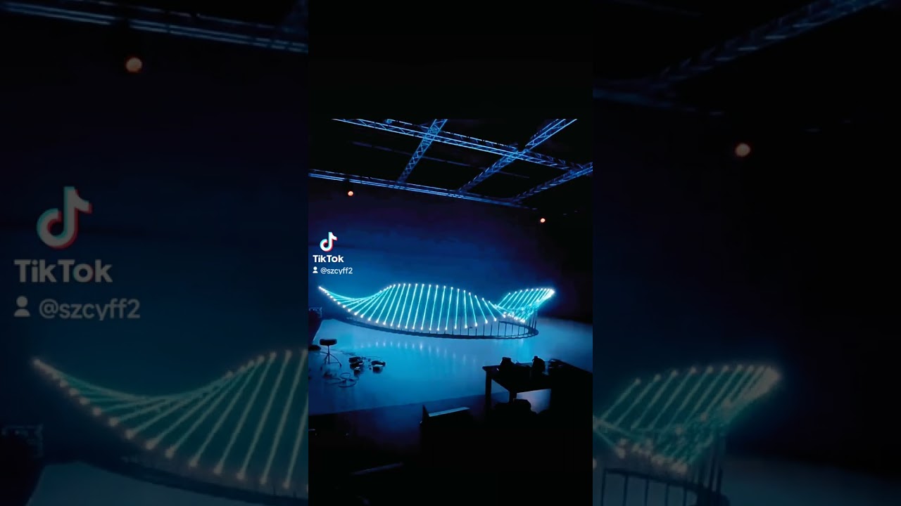 Kinetic energy mechanical lighting sculpture art installation 