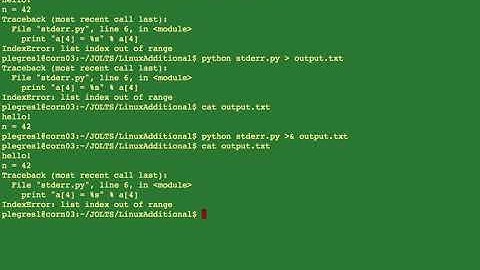 Redirect stdout and stderr