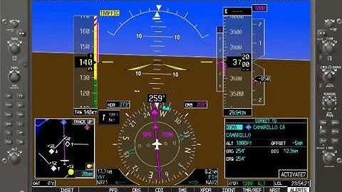 G1000 GPS Navigation: Direct To VNAV Annunciators