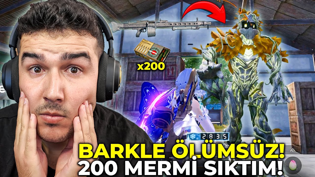 BARKLE KAÇ MERMİDE ÖLÜYOR? (BARKLE 200 MERMİ BOŞALTTIM ÖLMEDİ!) ONE MAN SQUAD PUBG MOBILE