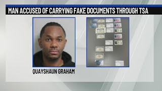 Man accused of carrying fake documents through TSA