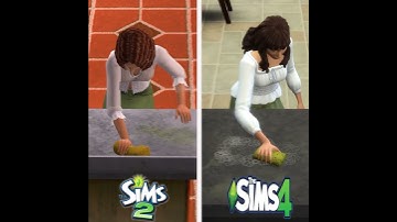 Sims 2 VS Sims 4 Cleaning Logic #shorts #thesims4 #sims4 #thesims #thesims2 #sims2