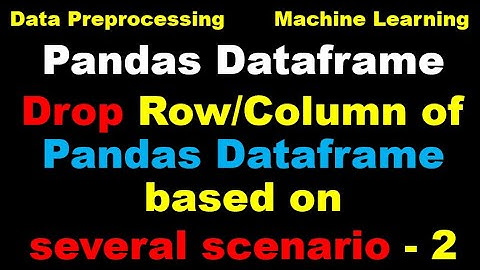 Python Pandas Tutorial | Drop Rows and Columns of a Pandas Dataset - P2