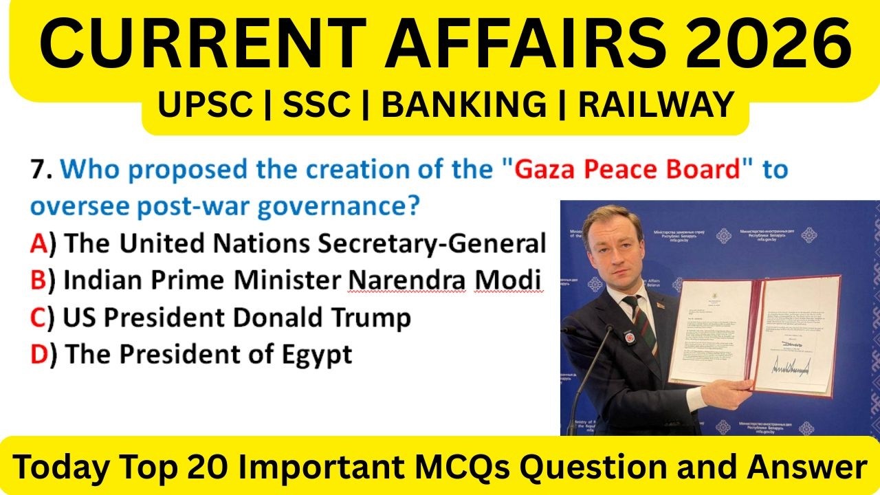 Mock test | Current Affairs 2026 MCQs | UPSC | SSC | BANKING | RAILWAY ...