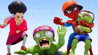 Nick Spider and Tani vs Team Zombie -  Scary Teacher 3D Dr. Miss T Protect Tani Animation
